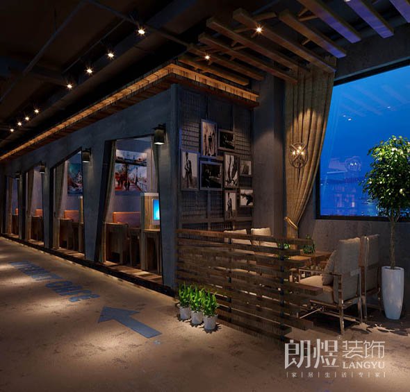 動(dòng)感時(shí)尚電競網(wǎng)咖裝修效果圖