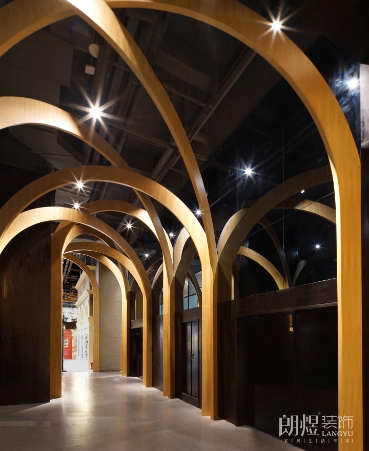 創意書店裝修-走廊效果圖