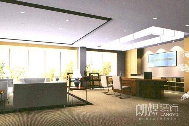 舒適美觀的企業辦公室效果圖1