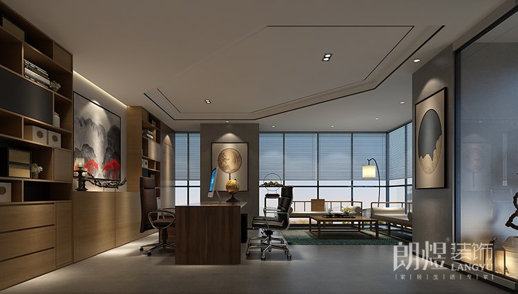 老總辦公室背景墻設計