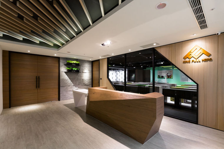 教育機構前臺背景墻裝修設計效果圖