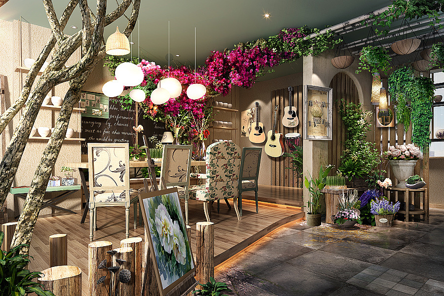 花藝店鋪裝修設(shè)計(jì)圖片