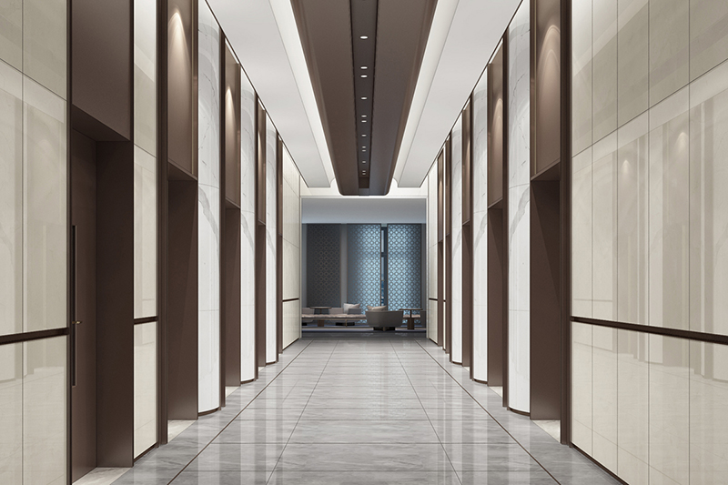 甲級(jí)寫字樓電梯間裝修效果圖