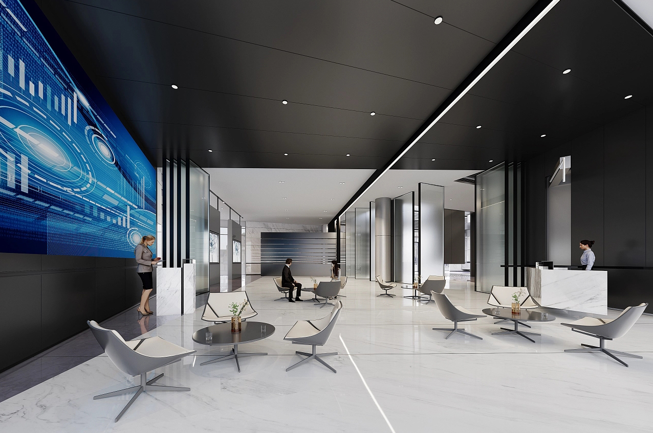 工業園區廠房辦公樓裝修效果圖