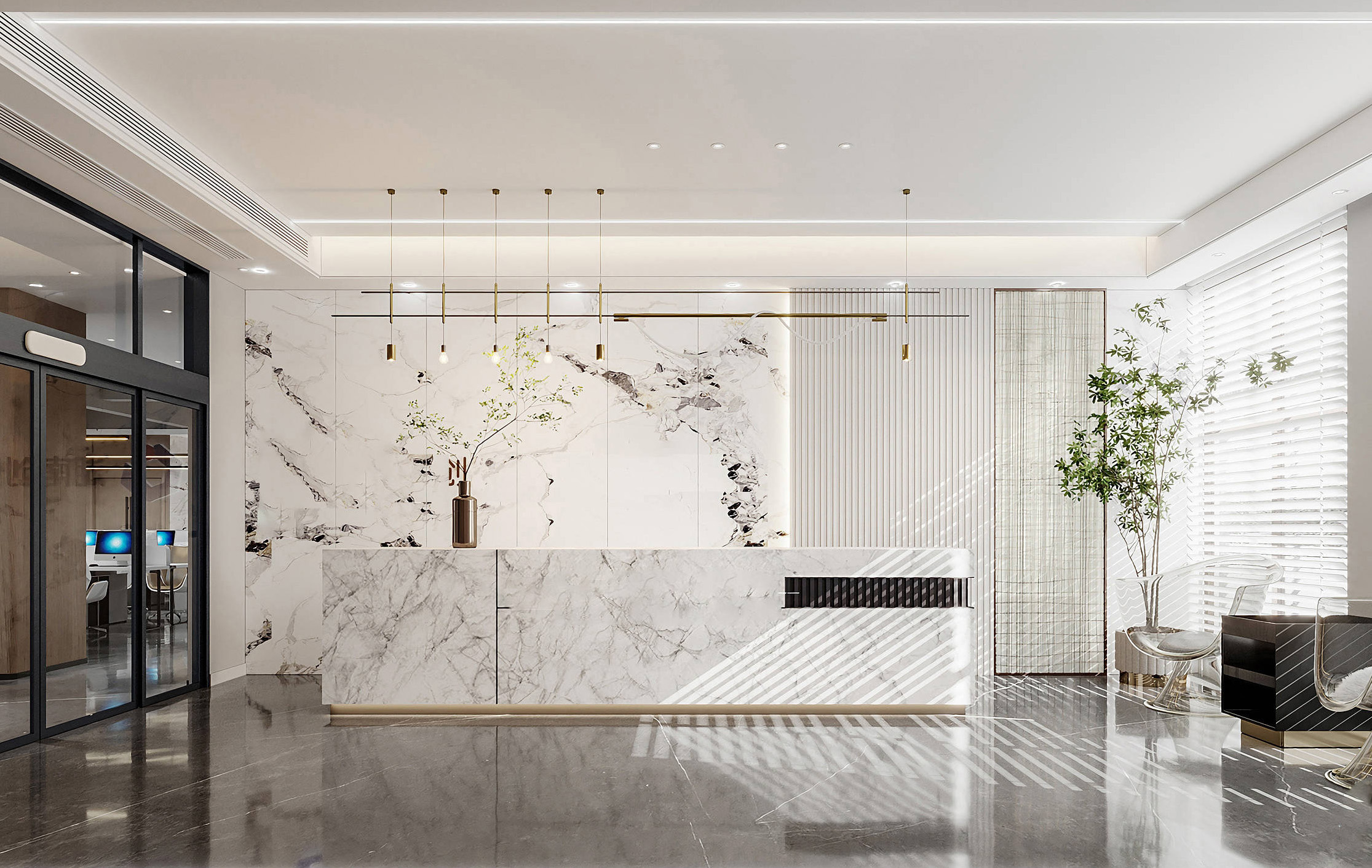 現(xiàn)代辦公室裝修風格效果圖