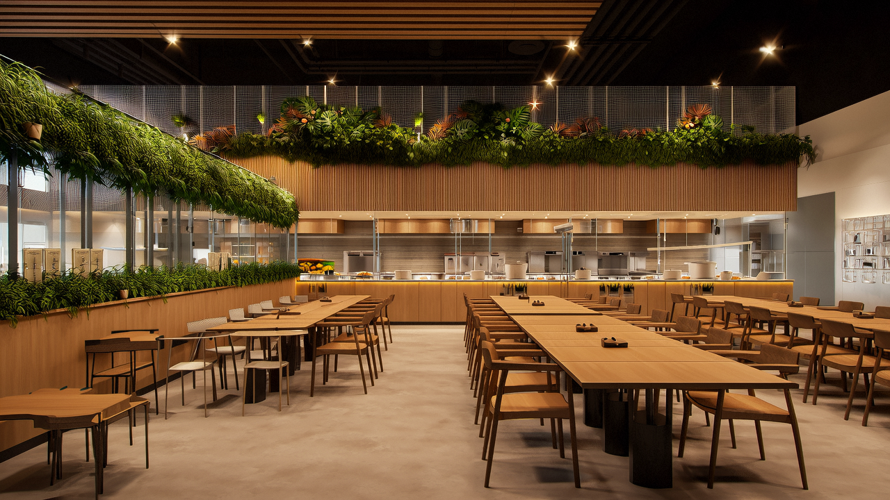 食堂裝修設計效果圖